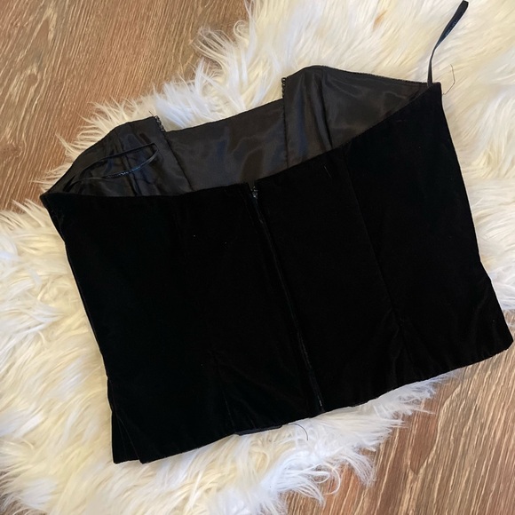 Vtg Scott McClintock Black Velvet Corset / Sleeveless Top ~ 10 M ~ Beading - Picture 4 of 6
